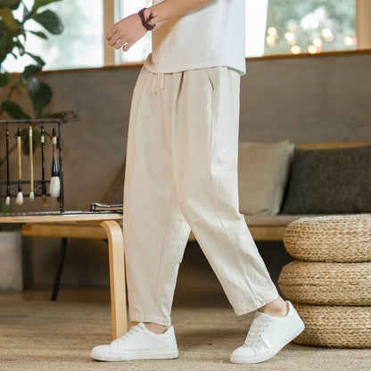 COTTON LINEN PANTS