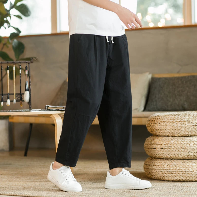 COTTON LINEN PANTS