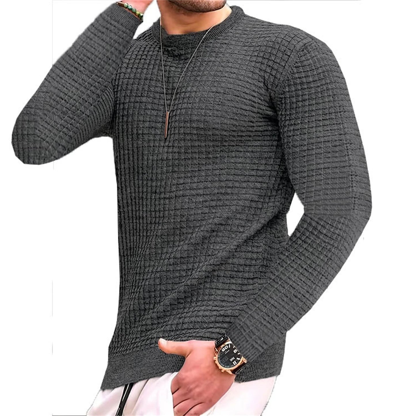 PREMIUM WAFFLE SWEATER