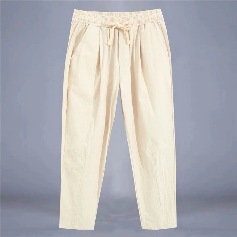 COTTON LINEN PANTS